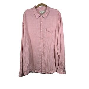 Grayers Clothiers Mens 3XL Pink Cotton Long Sleeve Button Down Shirt Pocket